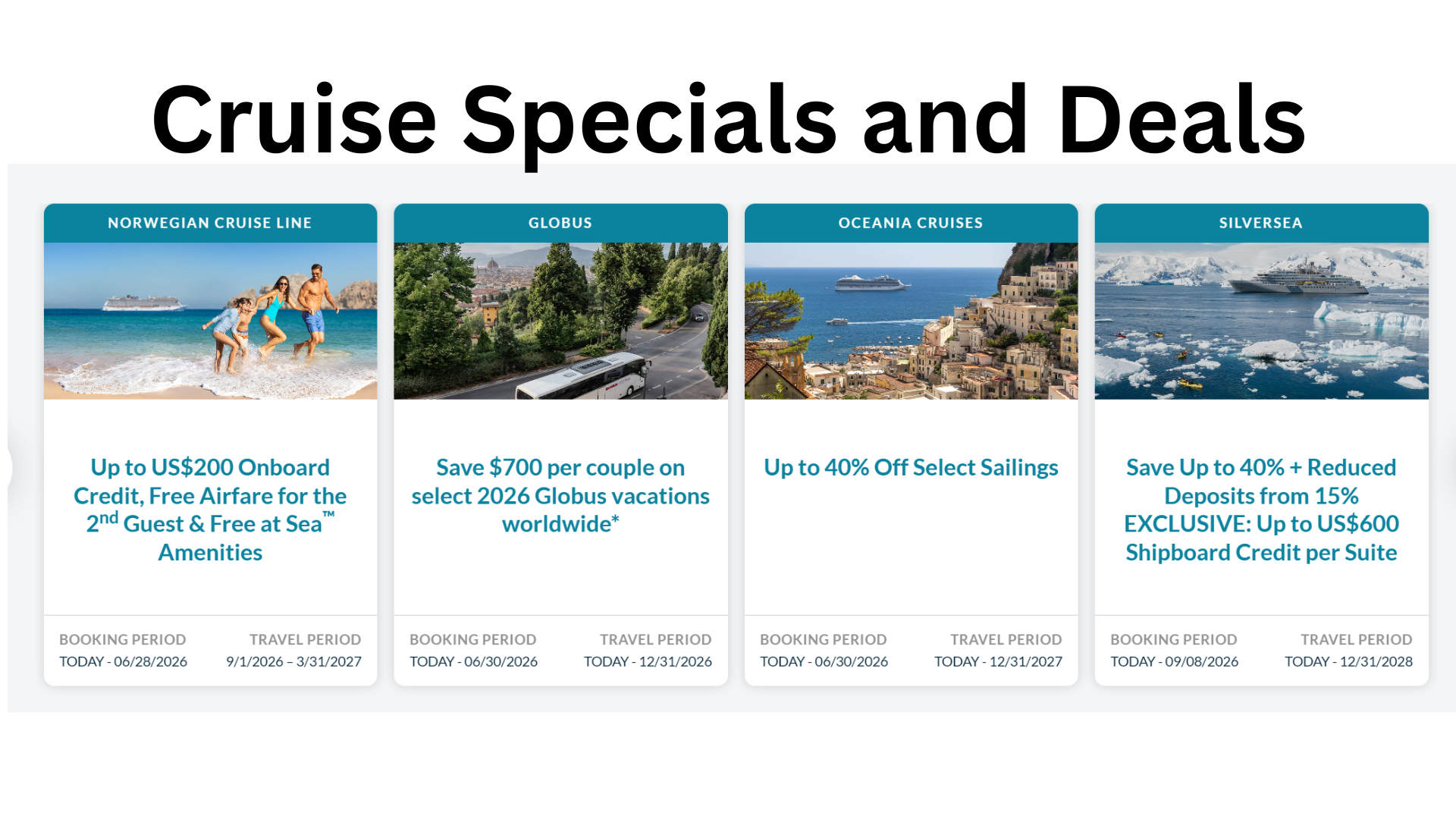 Current Cruise Promotions